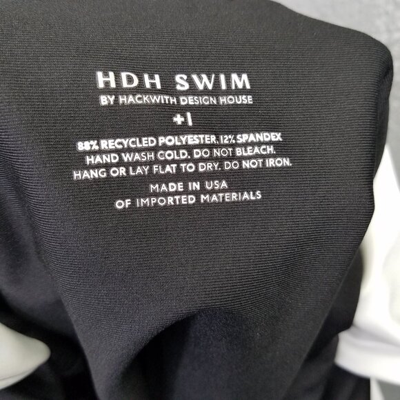 Hackwith Design House Bathing Suit Plus +1 US 14 One Piece Black White Swimsuit - Picture 5 of 11